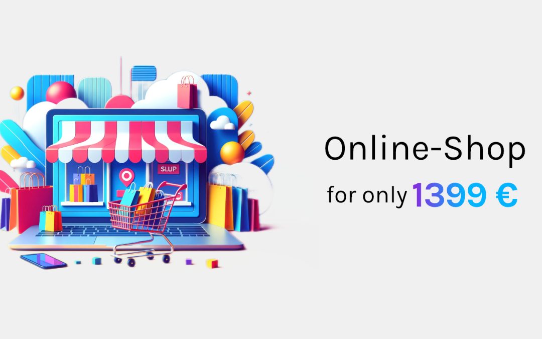 Start selling your goods and services online for only €1,399!